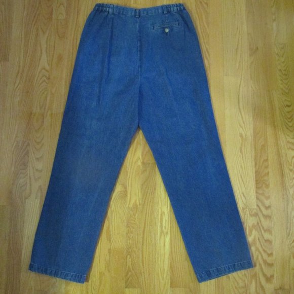 WHITE STAG WOMEN'S SIZE 14 TALL JEANS DARK BLUE DENIM TROUSER STYLE STRAIGHT LEG - Picture 5 of 9